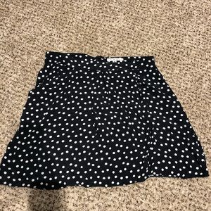Cabi navy polka dot skirt